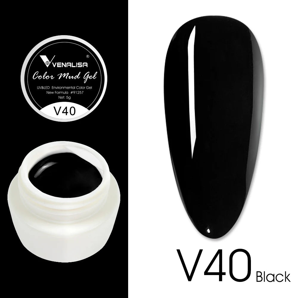 Venalisa Gel Nail Painting Solid Creamy Gel Nail Manicure 60 Color UV LED Soak Off Paint Gel Ink UV Gel Nail Polishes Lacquer