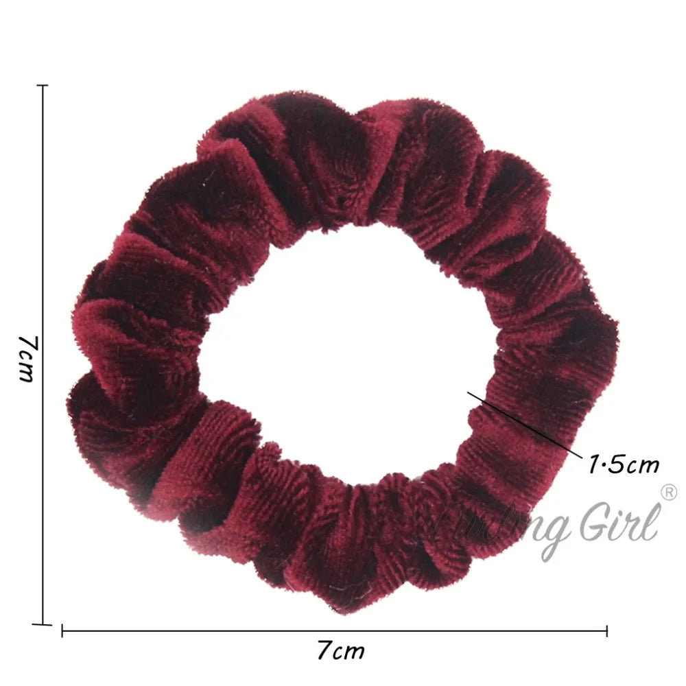 Furling Girl Pack of 10 Pieces Korean Velvet Hair Scrunchies Ponytail Holder Elastic Hair Bands for Women Hair Accessories