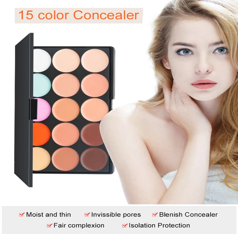 15 Colors Concealer Palettes Foundation Makeup Full Cover