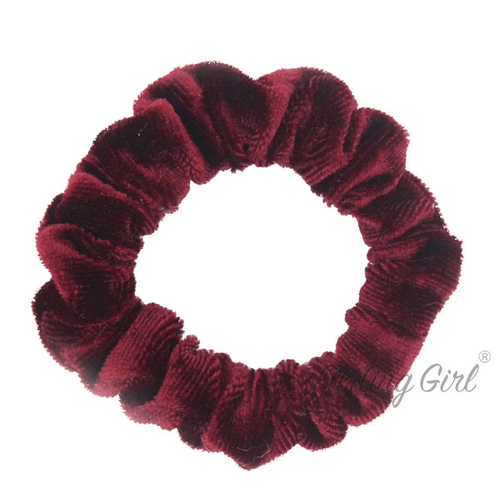 Furling Girl Pack of 10 Pieces Korean Velvet Hair Scrunchies Ponytail Holder Elastic Hair Bands for Women Hair Accessories