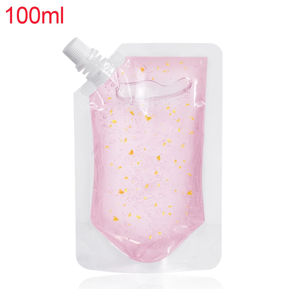 DIY Clear Lip Gloss Base Oil Color Change Lip Gloss with Gold Foil Moisturizing Lipstick Material Gel For Lip Gloss Base 100ml