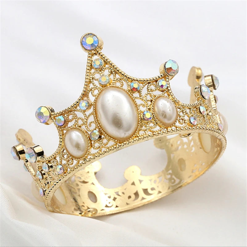 Mini Tiaras And Crowns Crystal Cute Birthday Cake Baking Decorative Head Jewelry Children's Small Diadem Hair Accessories