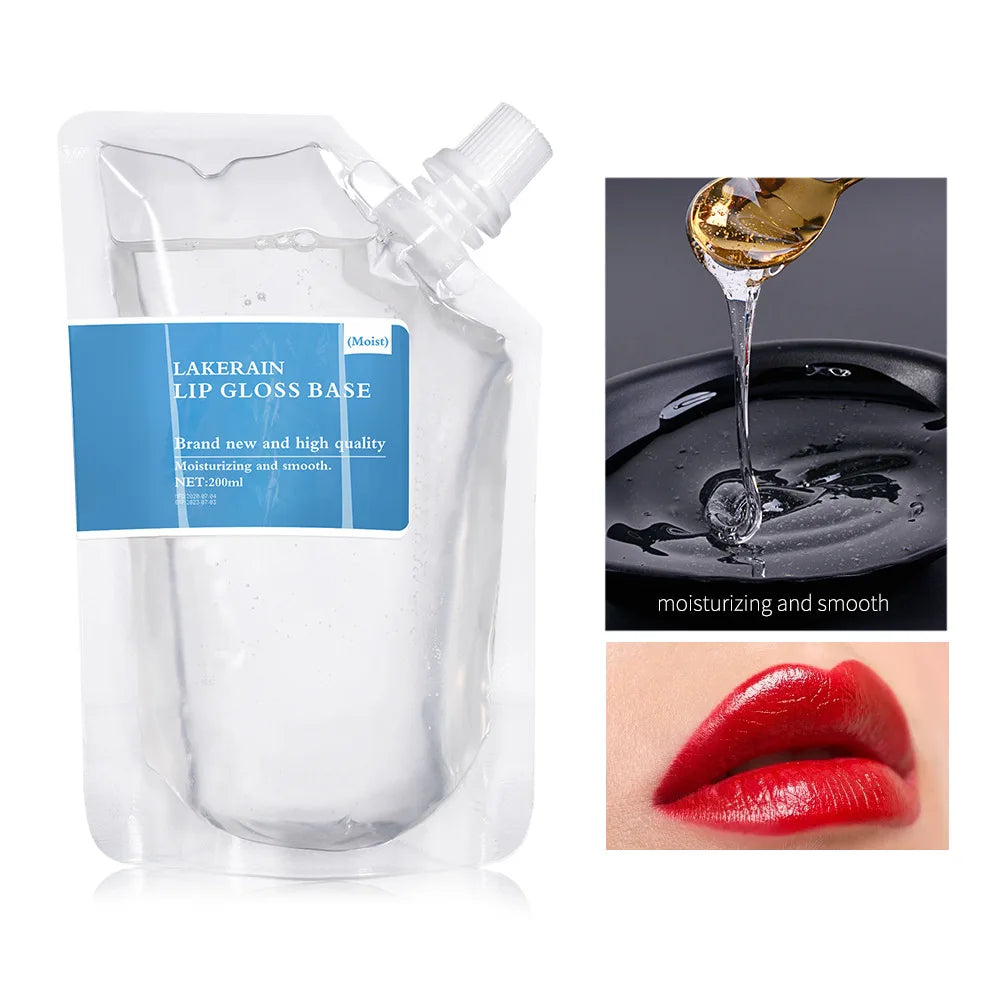 Clear Lip Gloss Base Oil for DIY Lip Gloss Making Raw Material Gel Non-Stick Moisturizing Base Liquid Lipstick Vegan Wholesale