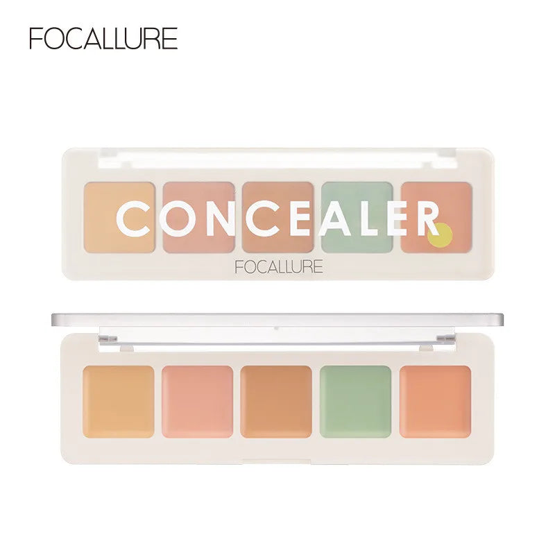 FOCALLURE Wholesale 5 Color Face Makeup Concealer  Contour Palette Waterproof Lasting Concealer Natural Moisturizing Cosmetics