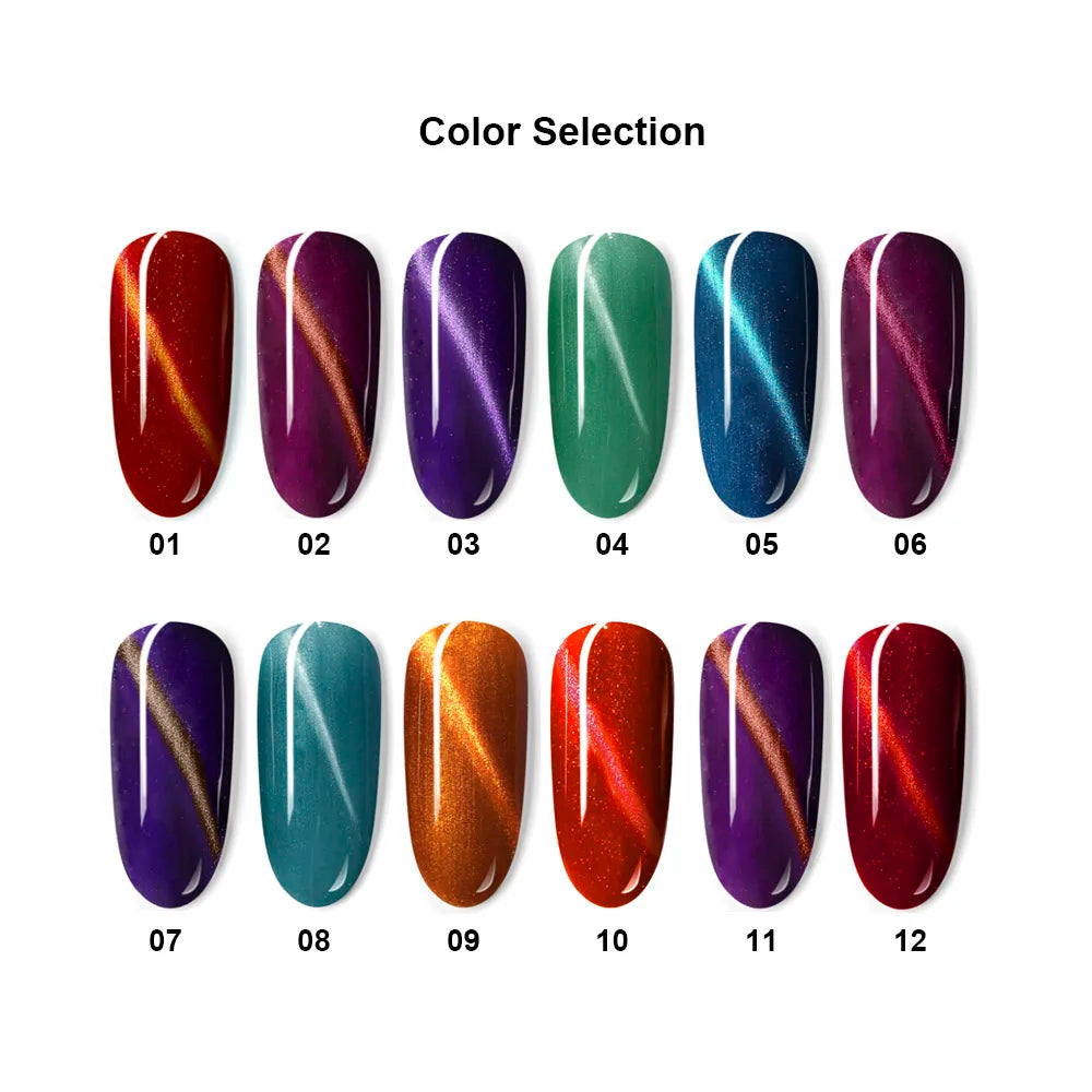 Beautilux 3D Magnetic Cat Eye Gel Nail Polish Color UV LED Semi Permanent Nails Art Lacquer Cats Eye Gels Varnish Classic 10ml