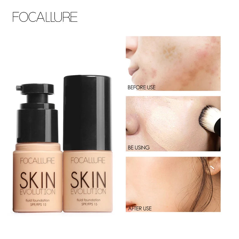 Focallure Base Face Liquid Foundation Cream Full Coverage Concealer