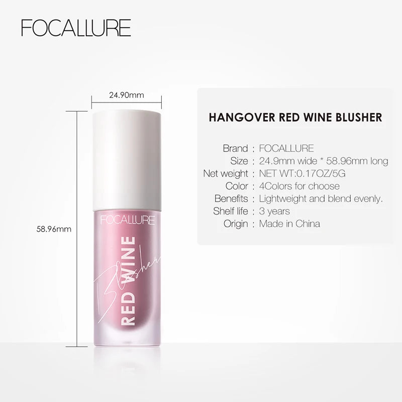 FOCALLURE Face Liquid Blusher Natural Looking Matte Cheek Blush Cream Make Up FA89