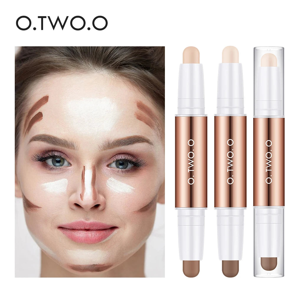 O.TWO.O Contour Stick Double Head Contour Pen Waterproof Matte Finish Highlighters Shadow Contouring Pencil Cosmetics For Face