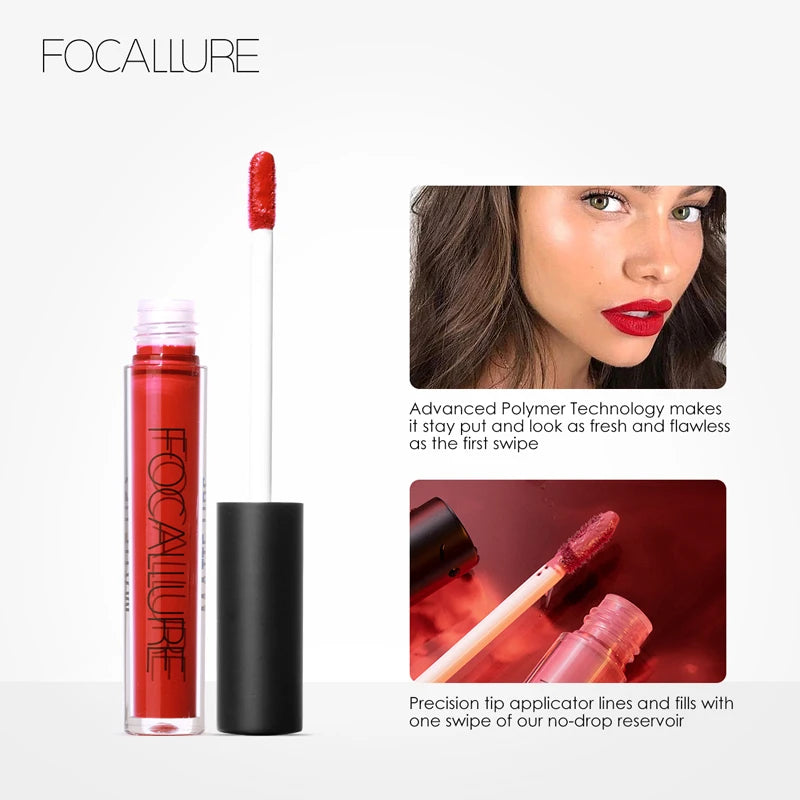 Focallure Wholesale Hot Liquid Lipgloss Matte Lipstick 37 Colors Waterproof Lip Stick Lip Tint Long Lasting Lips Makeup Woman