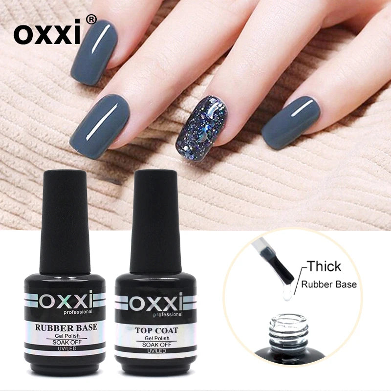 OXXI New Velvet Matte Top Coat Semi-permanent UV Nail Gel Varnish Hybrid Nails Art Desgin Matt Gellak Led Rubber Base and Top