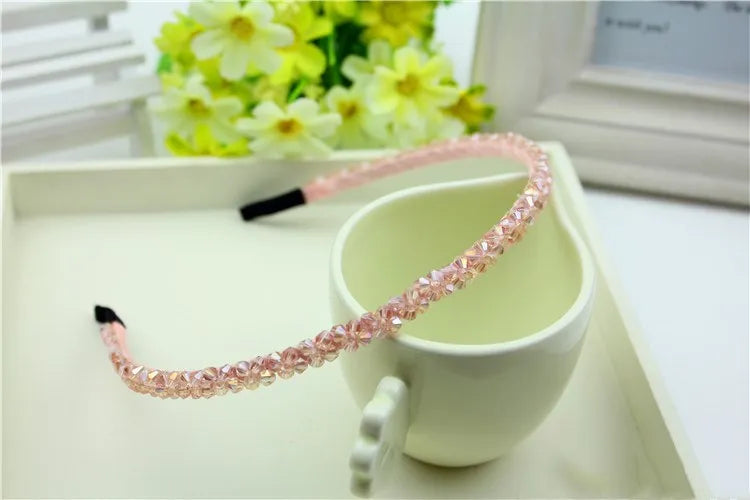 New Fashion Girls Shiny Luxury Rhinestone Hair Band High Quality Diamond Hair Hoop Accessories for Women Crystal Headbands