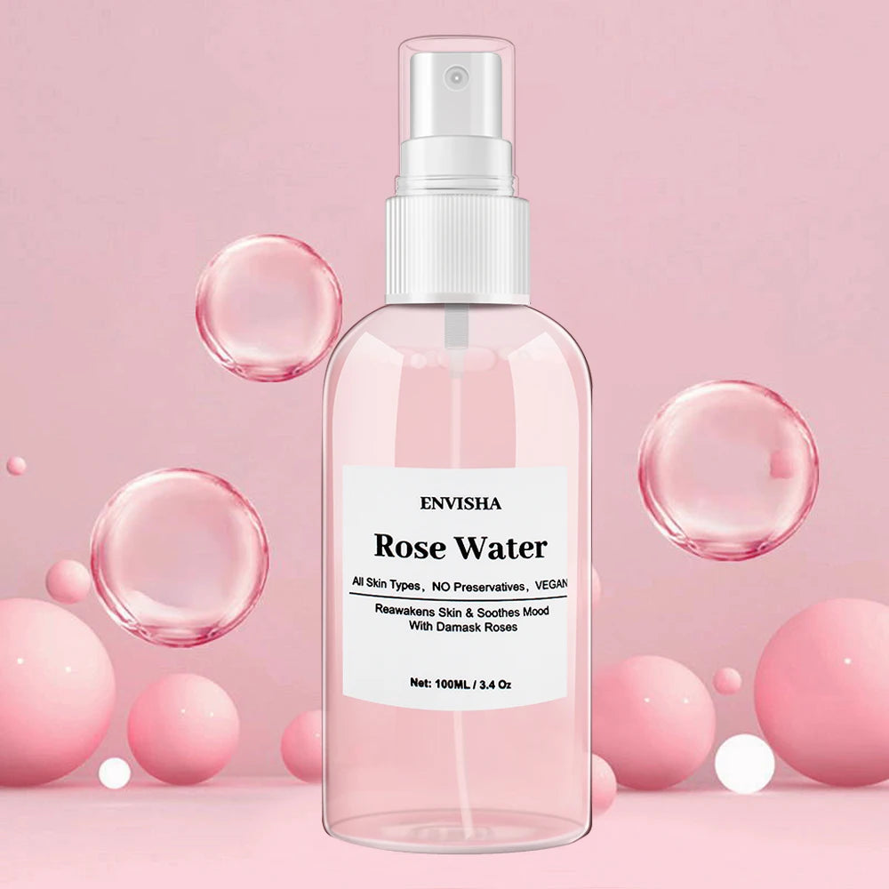 ENVISHA Natural Rose Face Toner Facial Skin Care Anti-wrinkle Moisturizing Oil Control Whitening Shrink Pores Makeup Remover