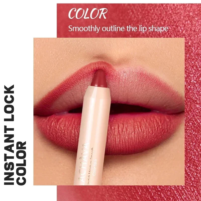 Cheap Makeup  Lipsticks Pencil Tint Lips Brown Lip Liner Cosmetics Lipstic Long Lasting Matte Lipstick 24 Hours Water Resistant