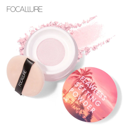 FOCALLURE 4 Colors Matte Loose Powder Waterproof Oil-control Makeup Setting Powder Finish Face Cosmetics for Women