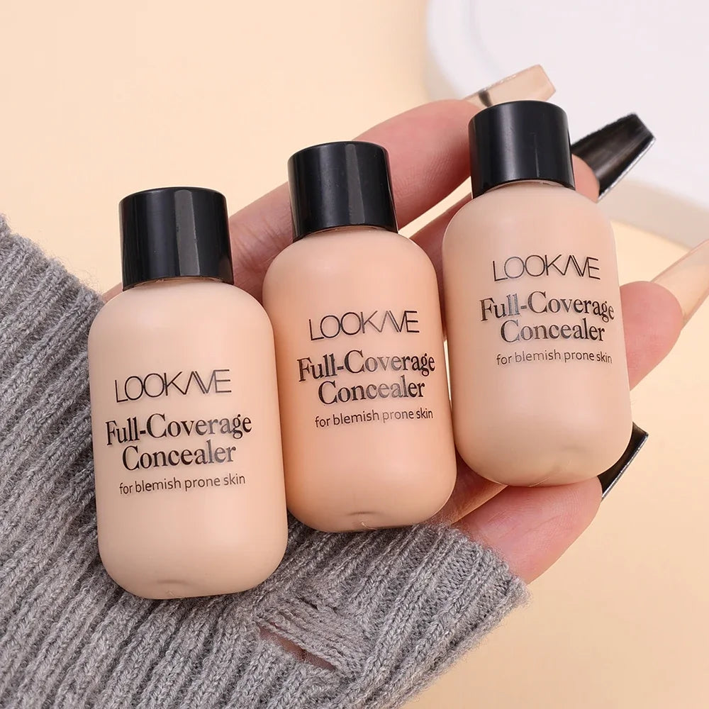 Waterproof Lasting Oil Control Concealer Cream Matte Full Coverage Acne Dark Circles Liquid Foundation Facial Makeup Cosmetics