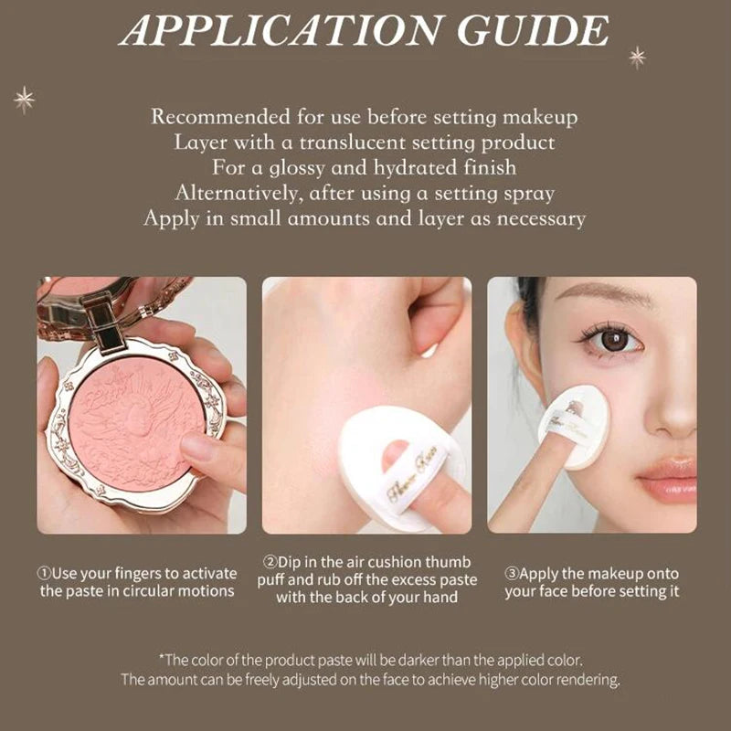 Flower Knows Little Angel Blushes Cream Smooth Long-lasting All-Day Face Enhancing Makeup Korean Blush Cream For Cheek