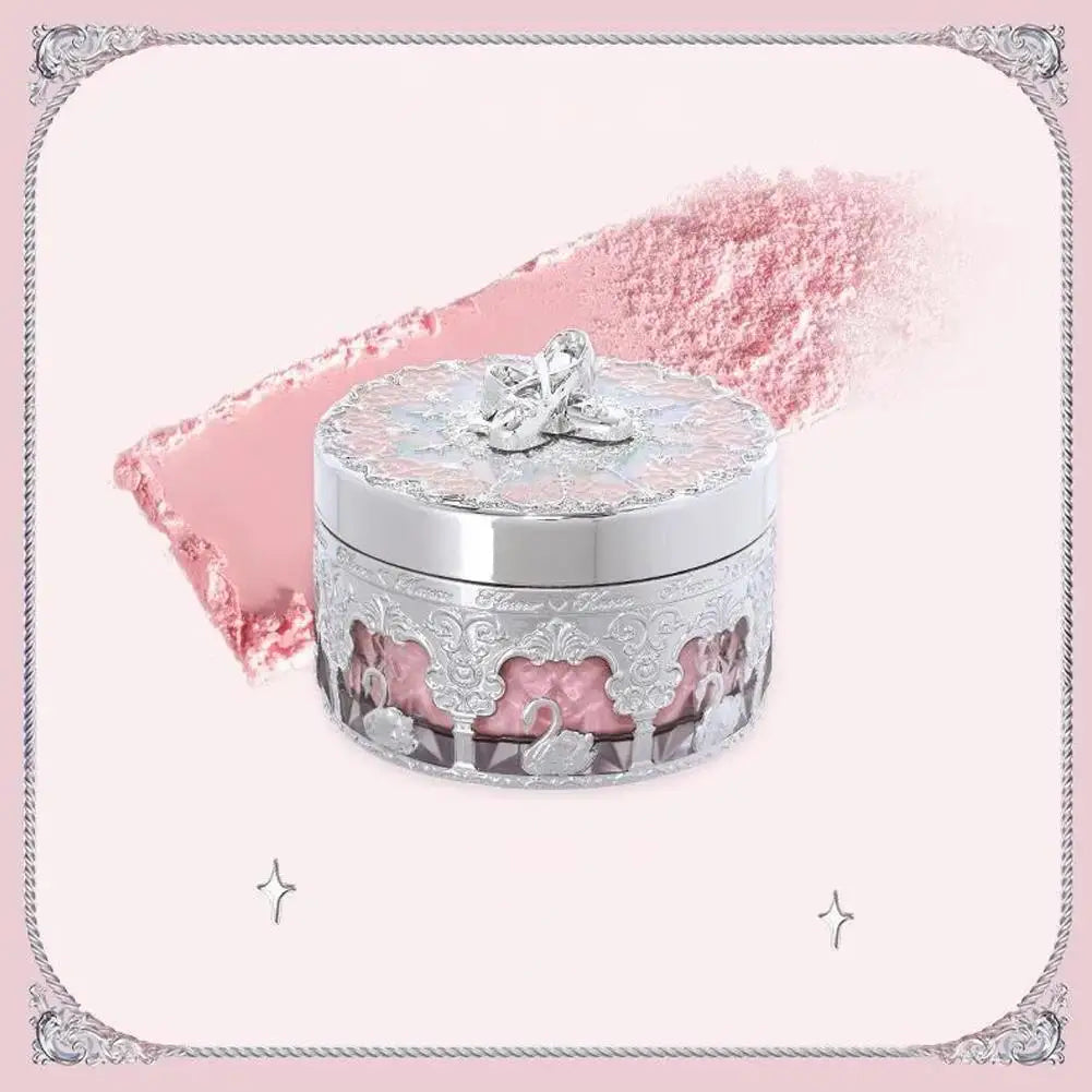 Flower Knows Swan Ballet Setting Rose Scent Loose Powder Makeup Matte Finishing Oil Control Setting Powder Make-up For Women