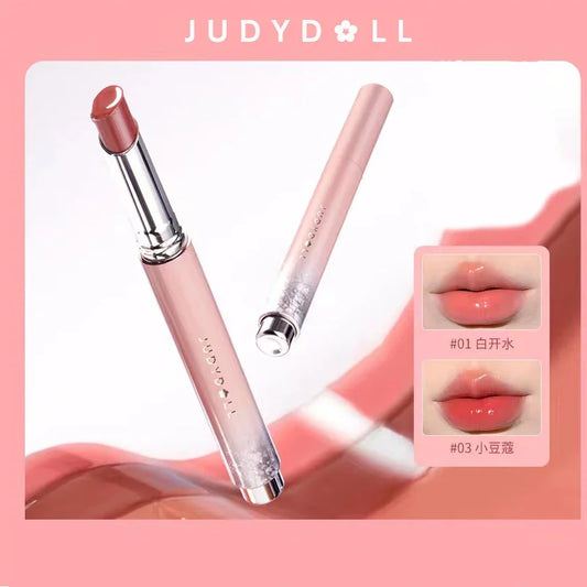 Judydoll Crystal Jelly Shimmer Lip Glaze Clear Lip Plumper Natural Moisturizing Solid Lip Gloss Liquid Lipstick Makeup Cosmetics