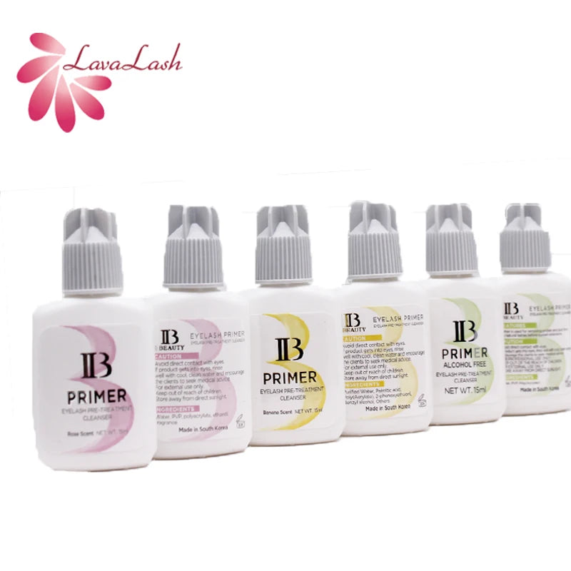 IB Eyelash Extensions Glue Primer for Individual Lash 15ml Korea Original Rose Fixing Agent False Lashes Primer Makeup Tools