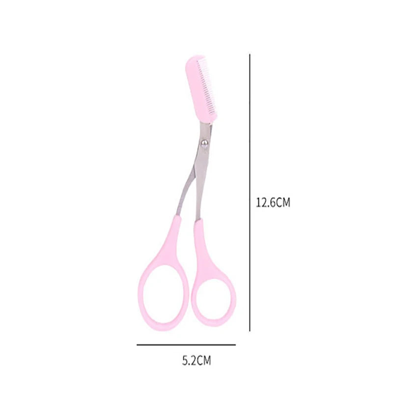 Eyebrow Trimmer Scissor with Comb Facial Hair Removal Grooming Shaping Shaver Removable Women Cosmetic Makeup Tools Accessories