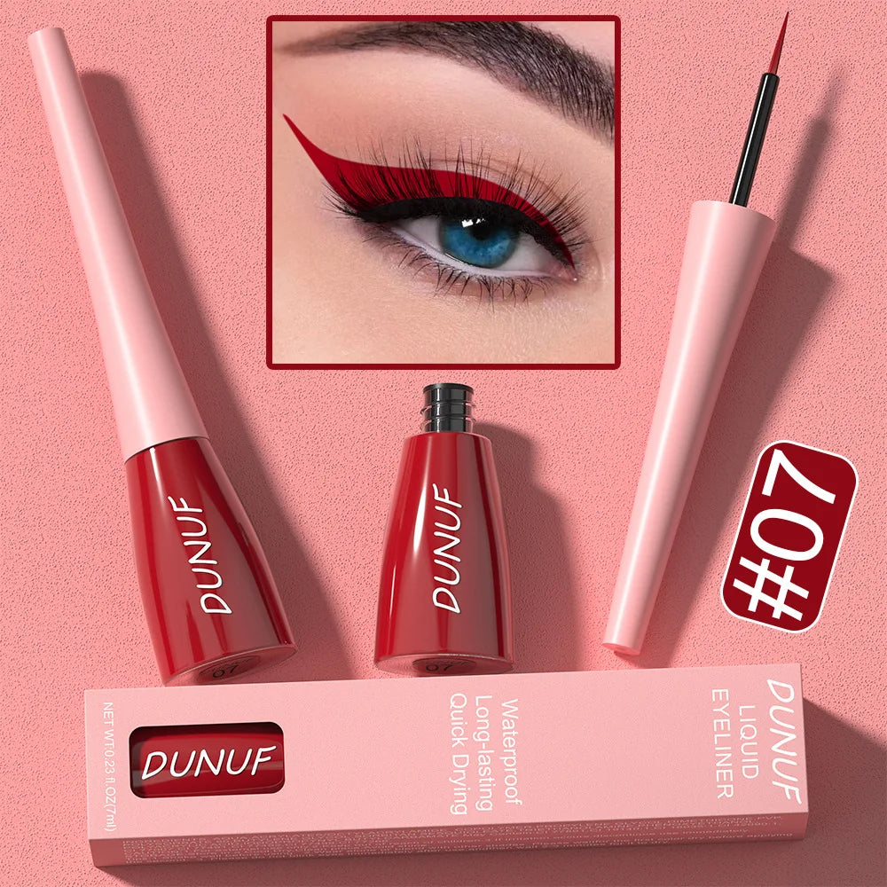 Blue Eye Liner Pen Eyes Makeup Long-Lasting Liquid Quick-Dry Eyeliner Pencil 18-color White Red Colorful Pen Make Up Cosmetics