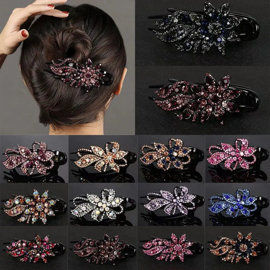 1pcs Ponytail Headwear Hair Accessories Duckbill Hair Hair Claws Hairgrip Rhinestone Hairpin Duckbill Clip Women Hair Clips