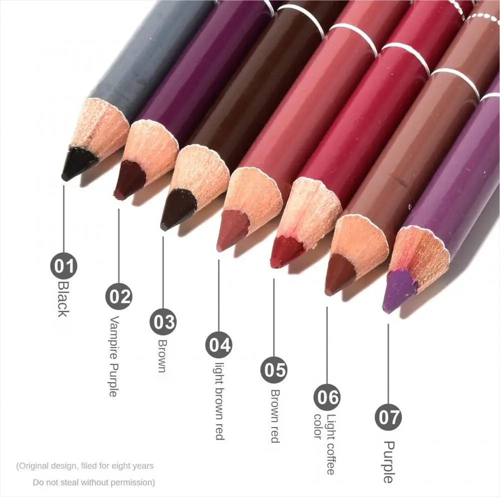 1PC Professional Wood Lip Liner Waterproof Lady Charming Lip Liner Soft Pencil Makeup Women's Long Lasting Cosmetic Tool 28Color