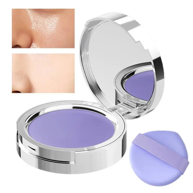 Lavender Makeup Powder With Puff Oil Control Setting Powder For Smooth And Even Complexion Blurring Effect Soft Matte Powder