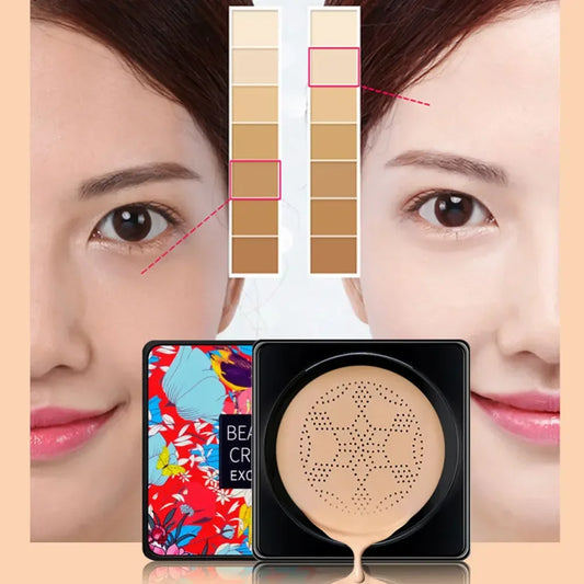 Mushroom Head Air Cushion CC Cream Foundation Concealer Oil-control BB Cream Whitening Face Base Makeup Cosmetics Moisturizing