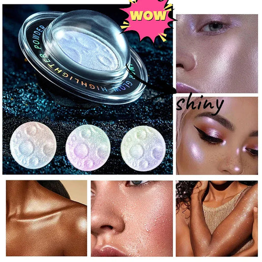 Planet Highlighter Powder Beauty Brighten Face Shading 3in1 Fairy Powder Shimmer Contour Focallure Illuminator Makeup for women