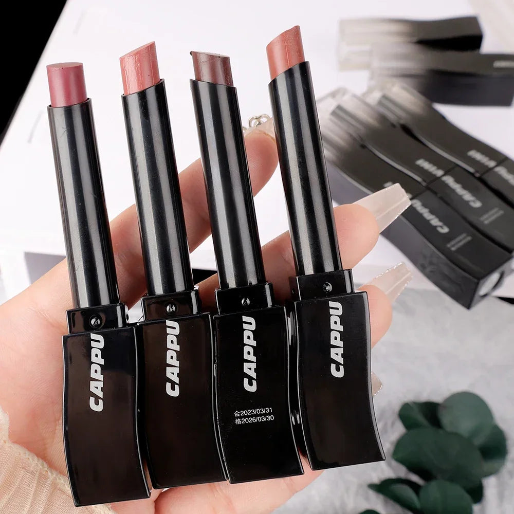 Jelly Mirror Black Tube Lipstick Long Lasting Non-stick Cup Moisturizing Water Light Solid Lip Gloss Korean Lips Makeup Cosmetic