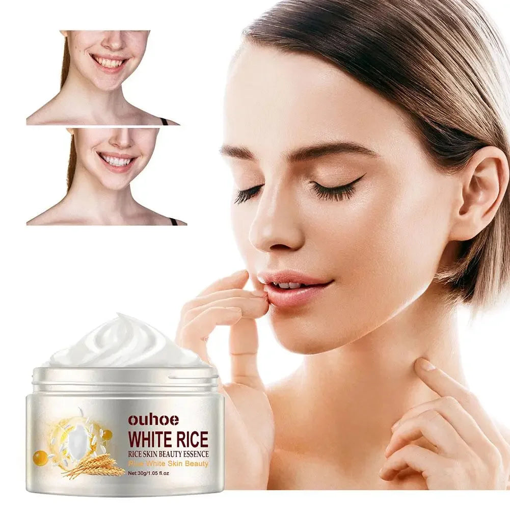 White Rice Anti Aging Remove Wrinkles Nourishing Moisturizing Firming Whitening Removing Cream Acne Cream Facial 30g And Polish