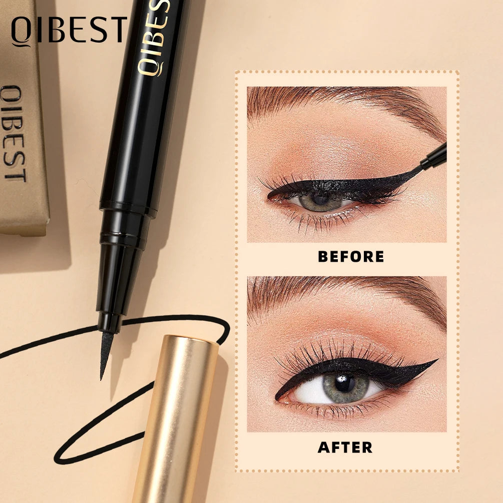 Waterproof Liquid Eyeliner Pen Smooth Black Eye Gel Eyeliner Quick-Drying Long Lasting Eye Liner Pencil Smudge-Proof Eyes Makeup