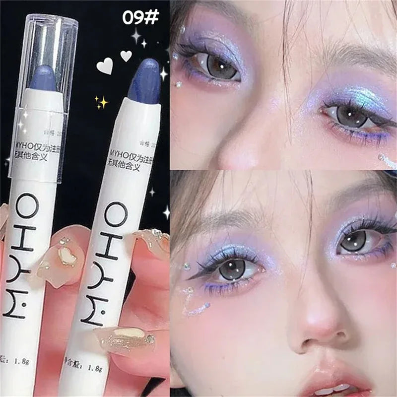 13 Colours Glitter Highlighter Pearlescent Undercover Pencil Waterproof Long-lasting Bright Eye Stick White Silver Eye Makeup