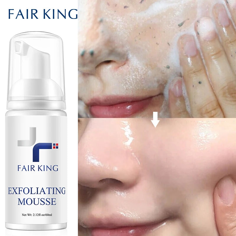 Foaming Exfoliating Mousse Deep Remove Cleaning All Skin Types Wash Face Smooth Moisturizing Skin Exfoliator Unblock Pores 60ML