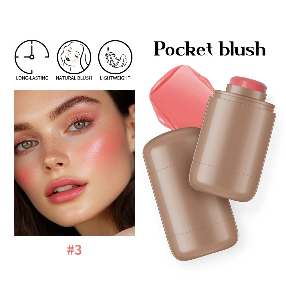 rhode Blush Cheek Lip Tinted Moistured Blush Stick Waterproof Easy Color Rouge Silky Smooth Blusher Cream Matte Contour Makeup