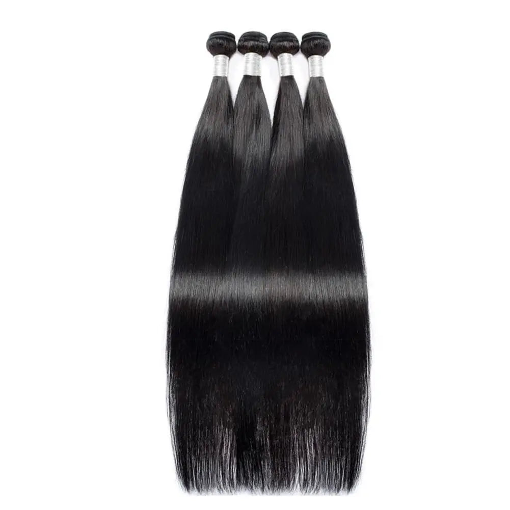 Bone Straight Human Hair Bundles 12A Brazilian Raw Hair Bundles Weave Unprocessed Virgin Human Hair Extensions for Black Women