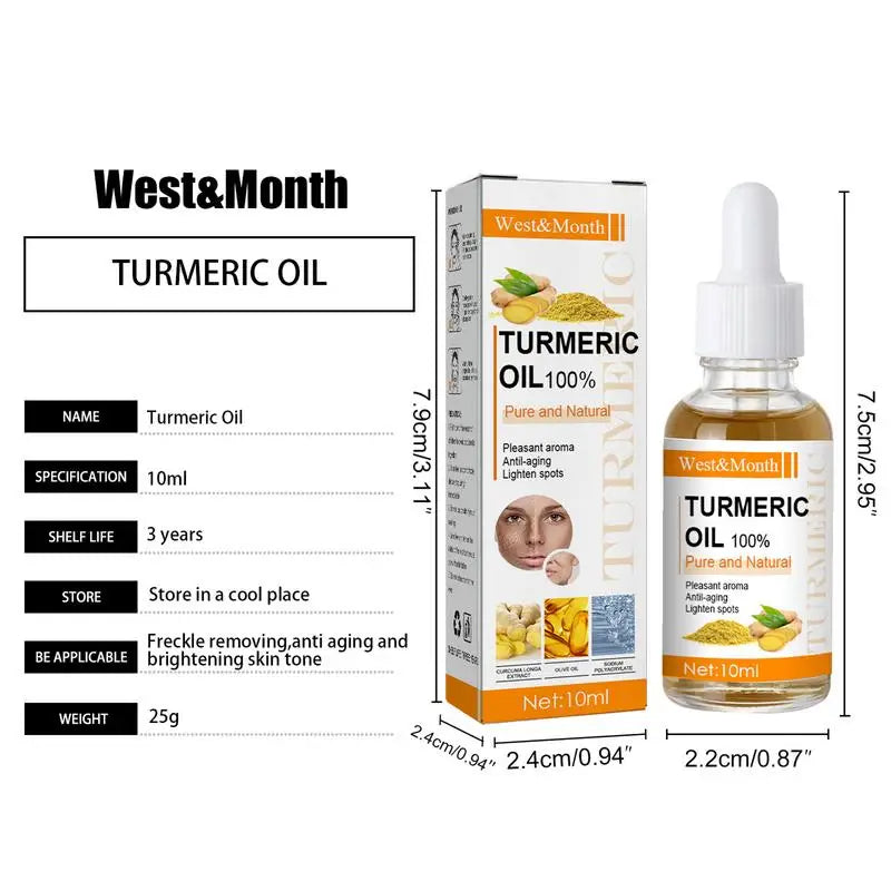 Turmeric Essential Oil Moisturizing Moisturizing Tightening Brightening and Reducing Fine Lines Natural Pure Turmeric Oil