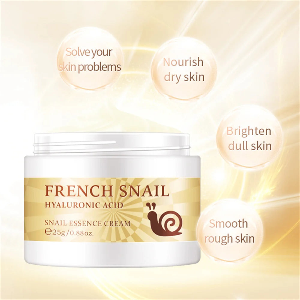 Snail Face Cream Hyaluronic Acid Moisturizing Anti-Wrinkle Anti-Aging Face Cream Collagen Nourishing Essence Day Cream Makeup