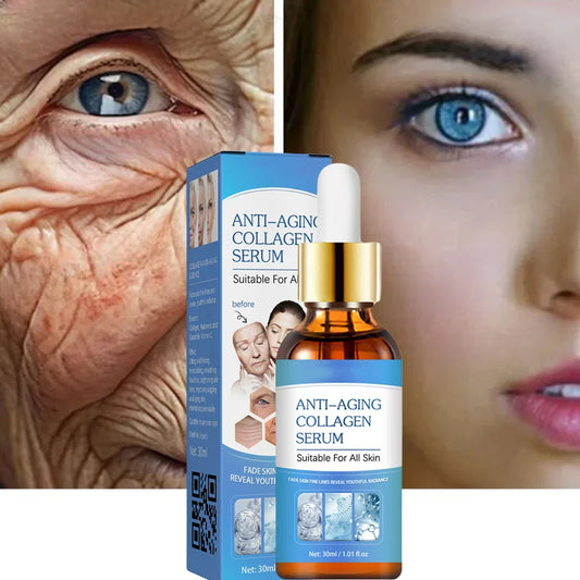 Collagen Face Serum Wrinkle Remover Facial Anti-aging Moisturizing Brighten Fade Fine Lines Whitening Cream Skin Care New 2024