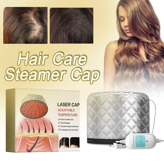 Hair Steamer Cap Electric Hair Heating Cap SPA Nourishing Hair Care Cap Waterproof Anti-electricity Control Heating Baked Oil