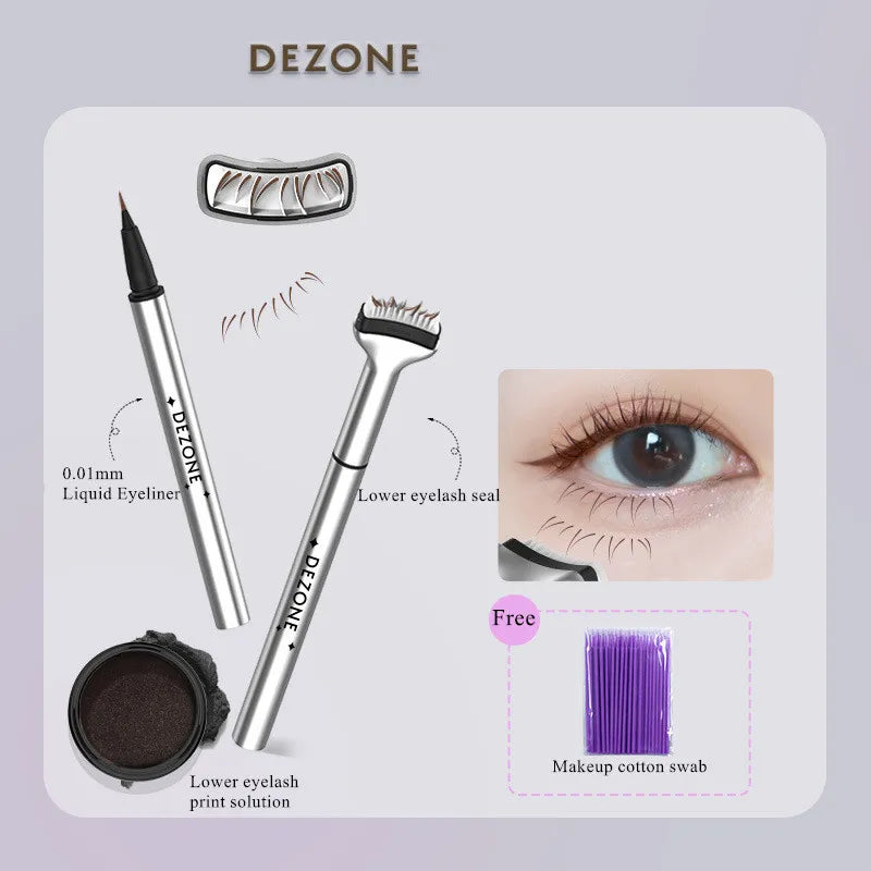 DEZONE Liquid Eyeliner Pen DIY Lower Lash Extension Stamps Eyelash Seal Waterproof Silicone Makeup Tool For Beginner Convenient