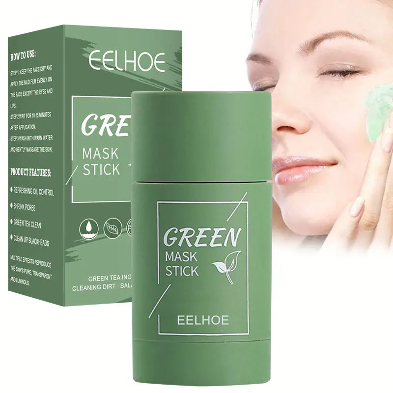 Green Tea Clean Mask Stick Acne Treatment Blackhead Remover Cream Deep Cleansing Pore Brightening Purifying Matcha Clay Mud Mask