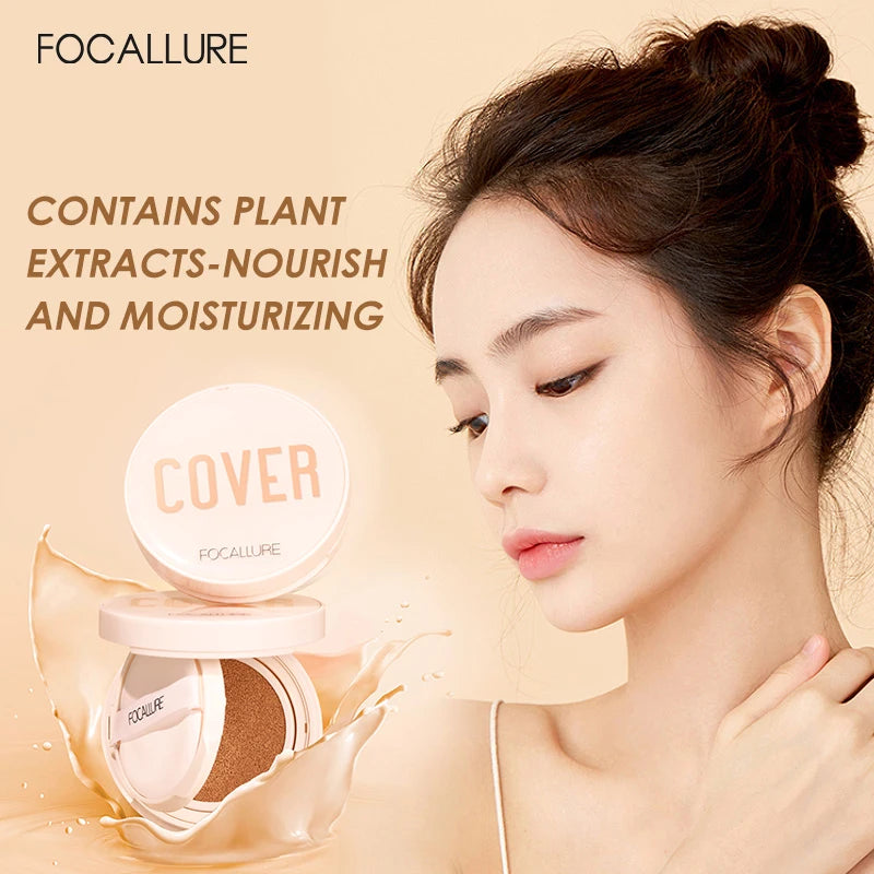 FOCALLURE Air Cushion Matte Face Foundation Concealer Oil-control Long-Lasting Moisturize BB CC Cream Face Base Makeup Cosmetics