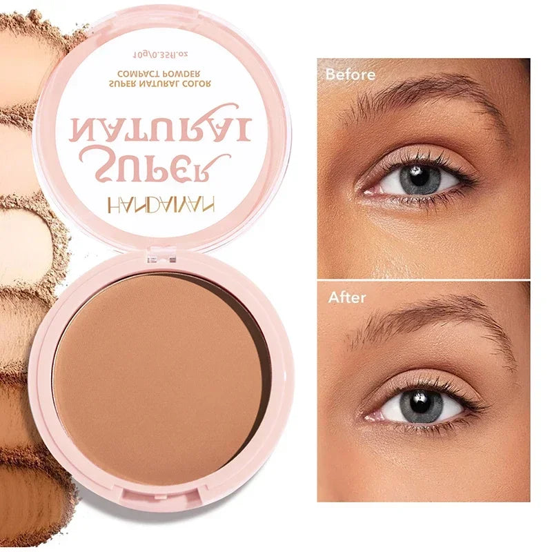 8 Color Matte Face Pressed Powder 24 Hours Oil Control Natural Setting Powder Foundation Full Coverage Waterproof Lasting Makeup