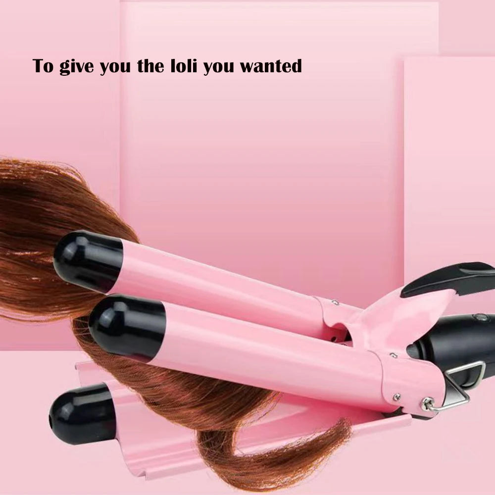 Electric Curler Curler Three Tube Curler Water Ripple Hair Stylist Hair Design Tool 22mm/25mm Hair Styling Instruments