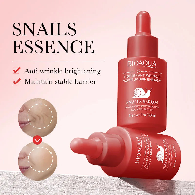 BIOAQUA Snail Turmeric Nicotinamide Facial Essence Sets Moisturizing Firming Brightening Face Serum Skin Care Products