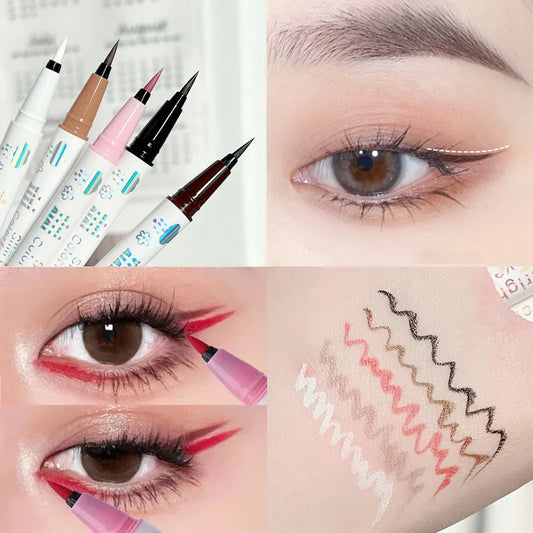 Ultra-fine Liquid Eyeliner Pen Waterproof Lasting Blue Red Sweatproof Quickily Drying Matte Eyeliner Pencil Eyes Makeup Cosmetic