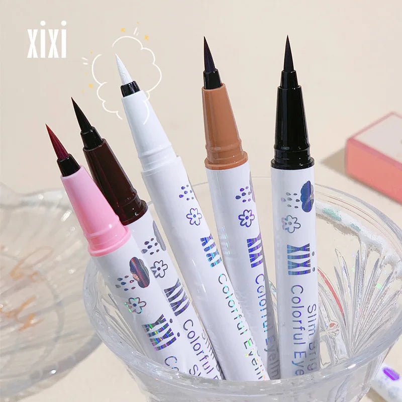 Ultra-fine Liquid Eyeliner Pen Waterproof Lasting Blue Red Sweatproof Quickily Drying Matte Eyeliner Pencil Eyes Makeup Cosmetic