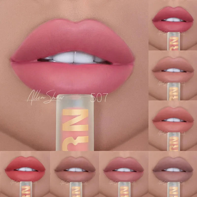 8 Colors Makeup Matte Lipstick Waterproof Long Lasting Lip Stick Sexy Red Pink Velvet Nude Lipsticks Make Up Lip Tint Cosmetics